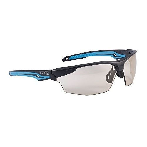 BollÃ© Safety 40305, Tryon Safety Glasses Platinum, Black/Blue Frame, CSP Lenses ONE SIZE CLEAR