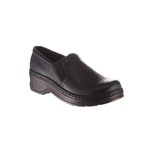 KLOGS Women's Naples Abyss With Etching Black Leather Clog - 0013001048 ABYSS W/ ETCHING - ABYSS W/ ETCHING, 6-M