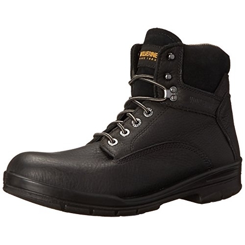 WOLVERINE Men's 6 DuraShocksÂ® Slip Resistant Direct-Attached Lined Soft Toe Work Boot Black - W03123 14 WIDE BLACK - BLACK, 11 WIDE