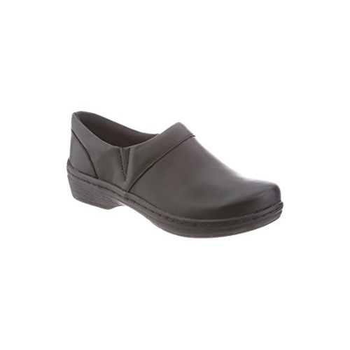 KLOGS Women's Mission Black Smooth Leather Clog - 3087-0166 BLACK SMOOTH WNSTN - BLACK SMOOTH WNSTN, 9-W