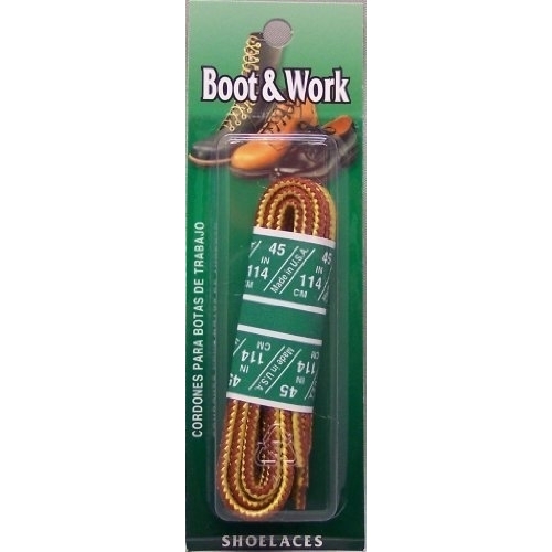 Round Style Boot And Work Laces (1 Pair) (72 Inch, Gold/Tan) ONE SIZE GOLD TAN