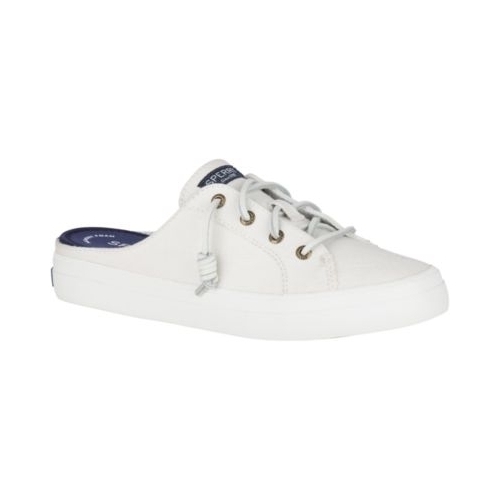 Sperry Women's Crest Vibe Mule Sneaker White Canvas - STS84169 WHITE - WHITE, 7