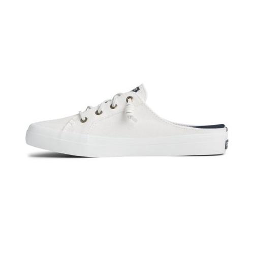 Sperry Women's Crest Vibe Mule Sneaker White Canvas - STS84169 WHITE - WHITE, 7