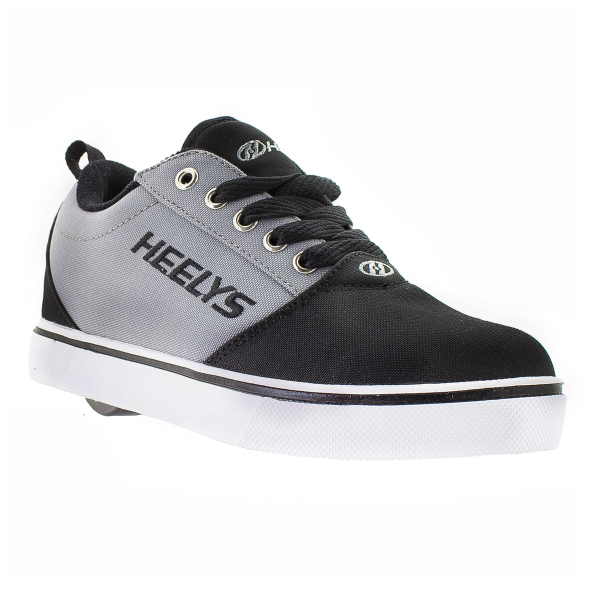 HEELYS Unisex Kids' Pro 20 Wheeled Shoe Black/Grey - HE100761H BLACK/ GREY - BLACK/ GREY, 6 Big Kid