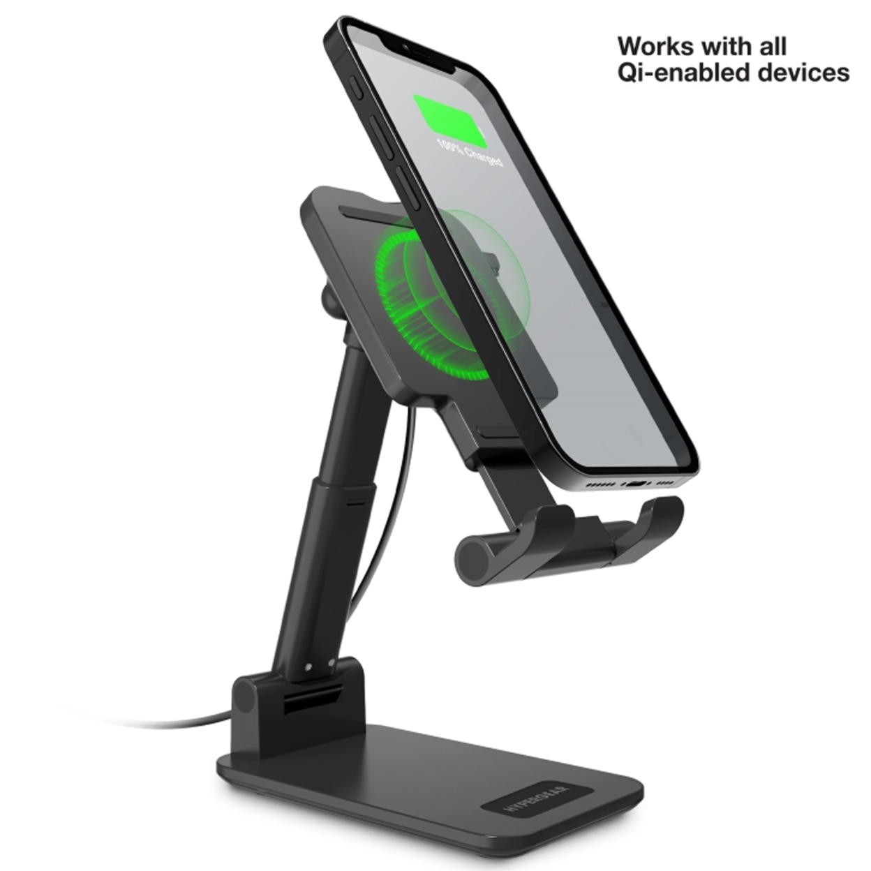 Hypergear PowerFold Wireless Fast Charge Desktop Stand With Charger (15415-HYP)