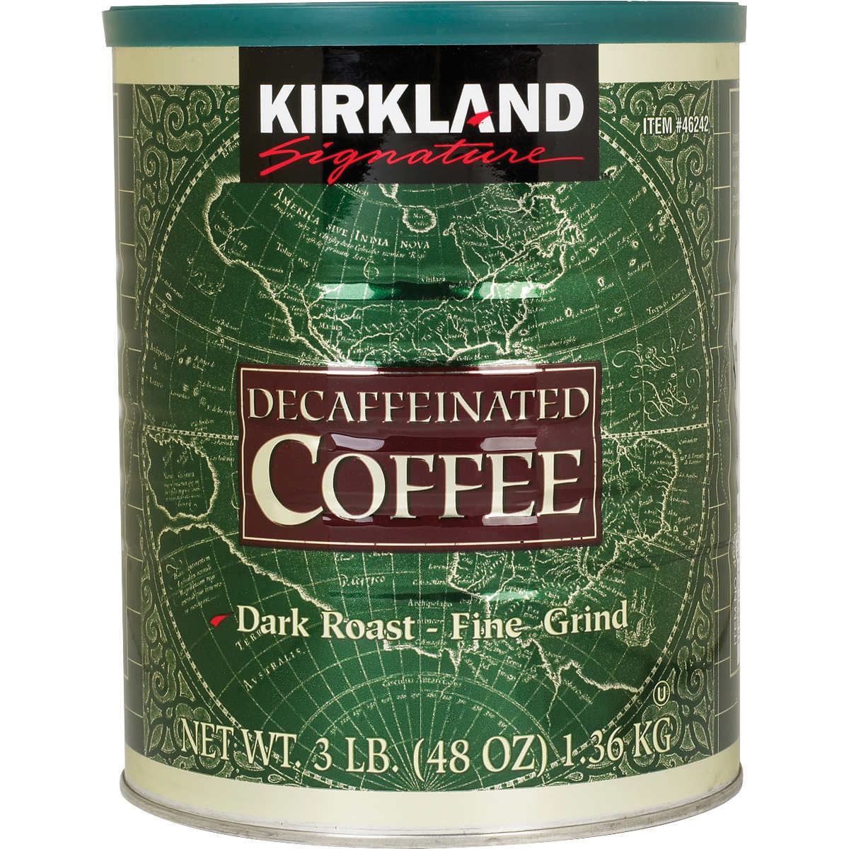 Kirkland Signature Decaffeinated Coffee, Dark Roast, 3 Pounds