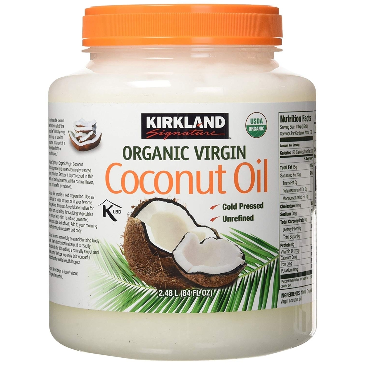 Kirkland Signature Organic Virgin Coconut Oil, 84 Fl Oz