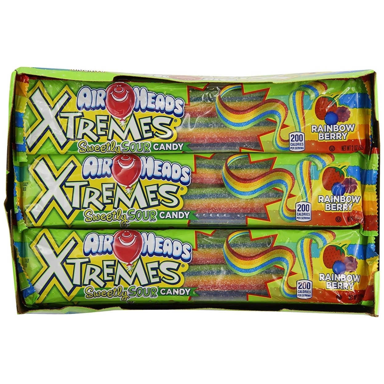 Airheads Xtremes Sour Belts - 18 Count