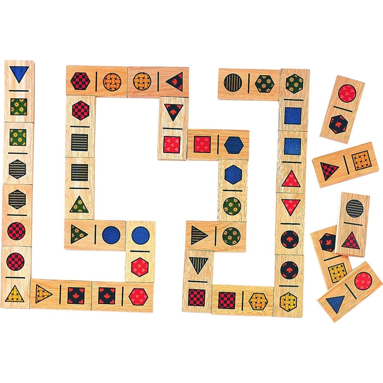 Learning Zone Voila Geo Dominoes, 28 Pieces