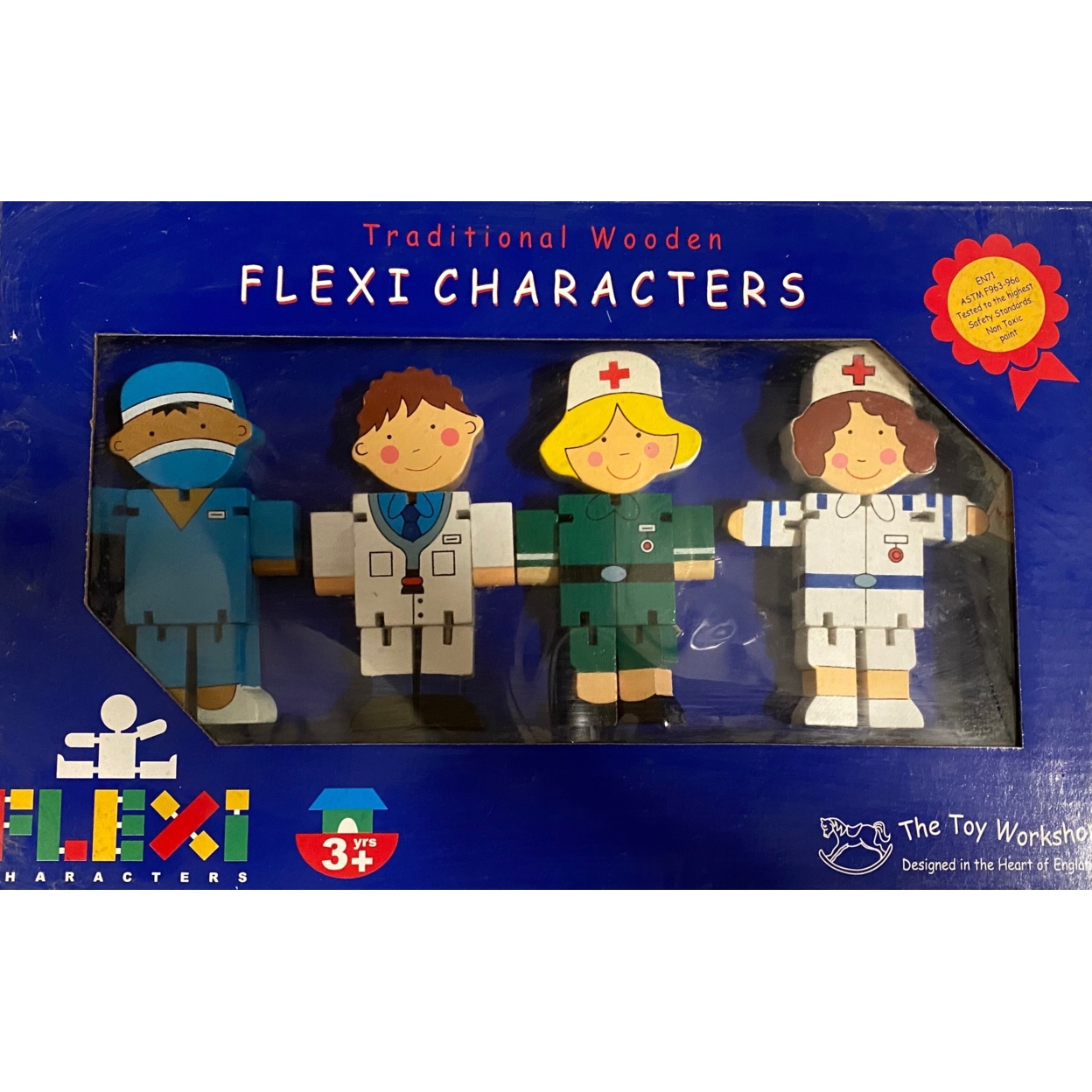 Traditional Wooden Flexi Characters Doctors & Nurses