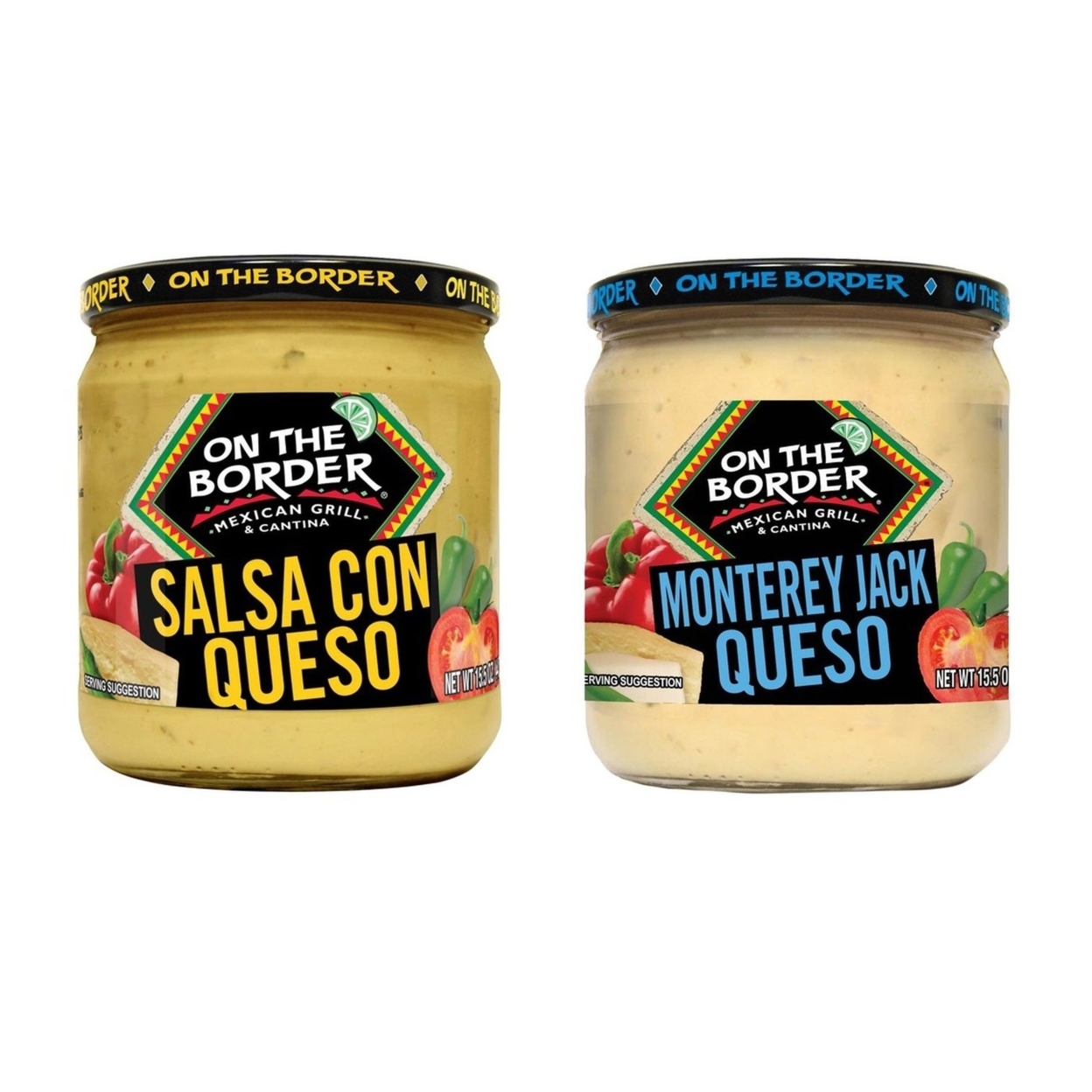 On The Border Queso, Variety Pack, 23 Ounce (2 Pack)