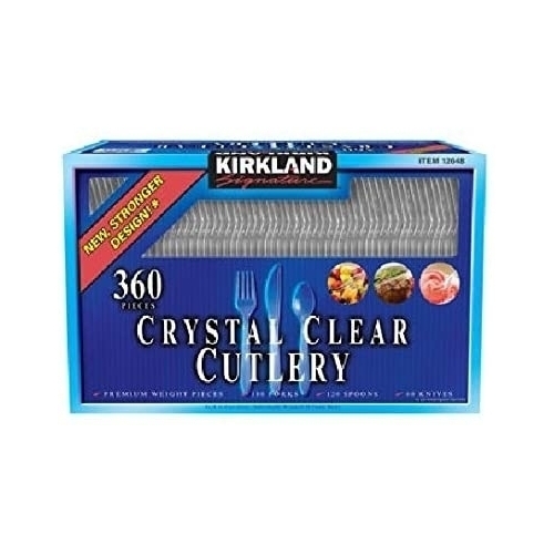 Kirkland Signature H&PC-75057 Crystal Clear Cutlery-360 Ct, Pack Of 1-360 Units