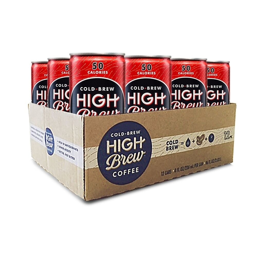 High Brew Coffee Double Espresso Can, 8 Fluid Ounce (12 Count)