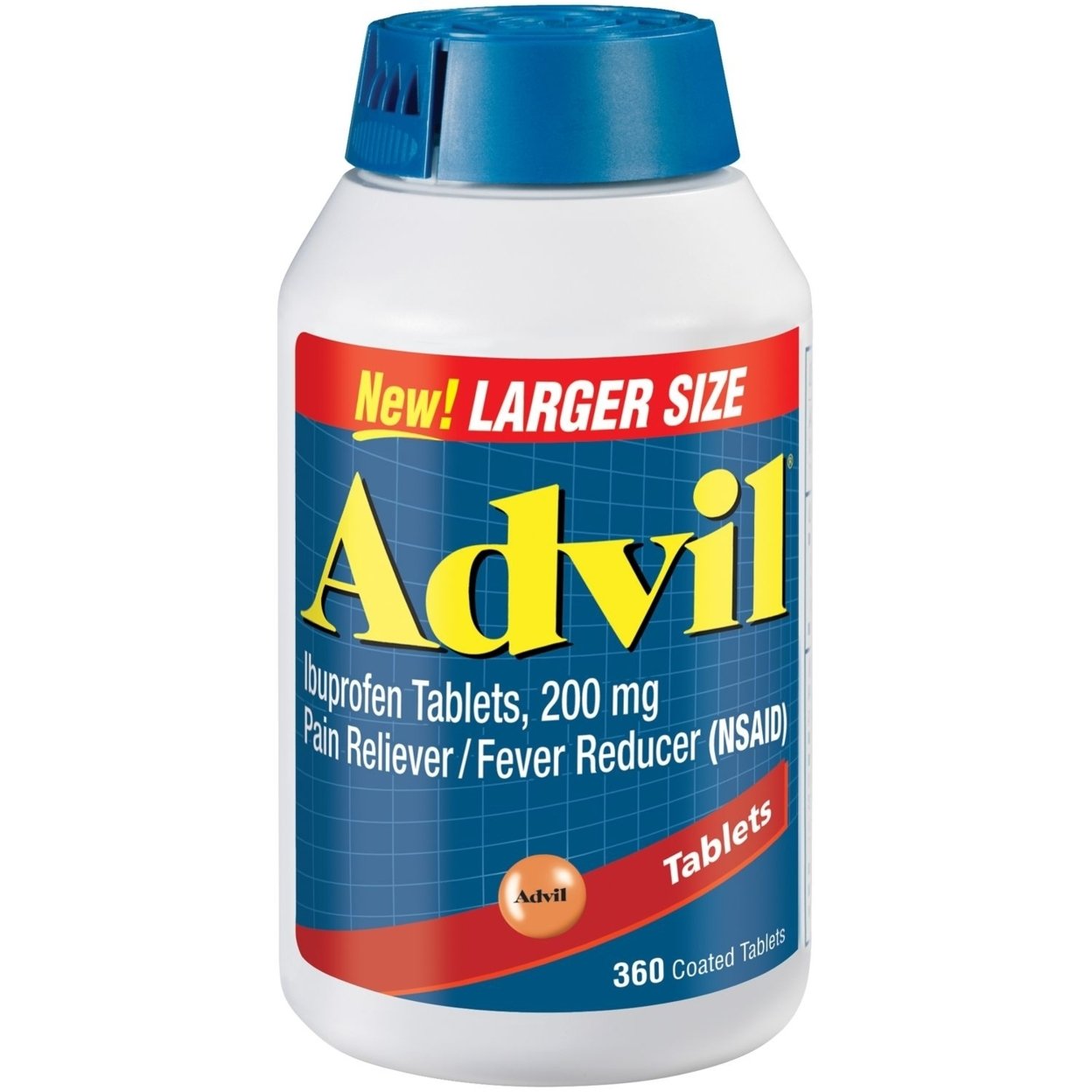 360 Advil Coated Tablets 200 Mg Pain Reliever