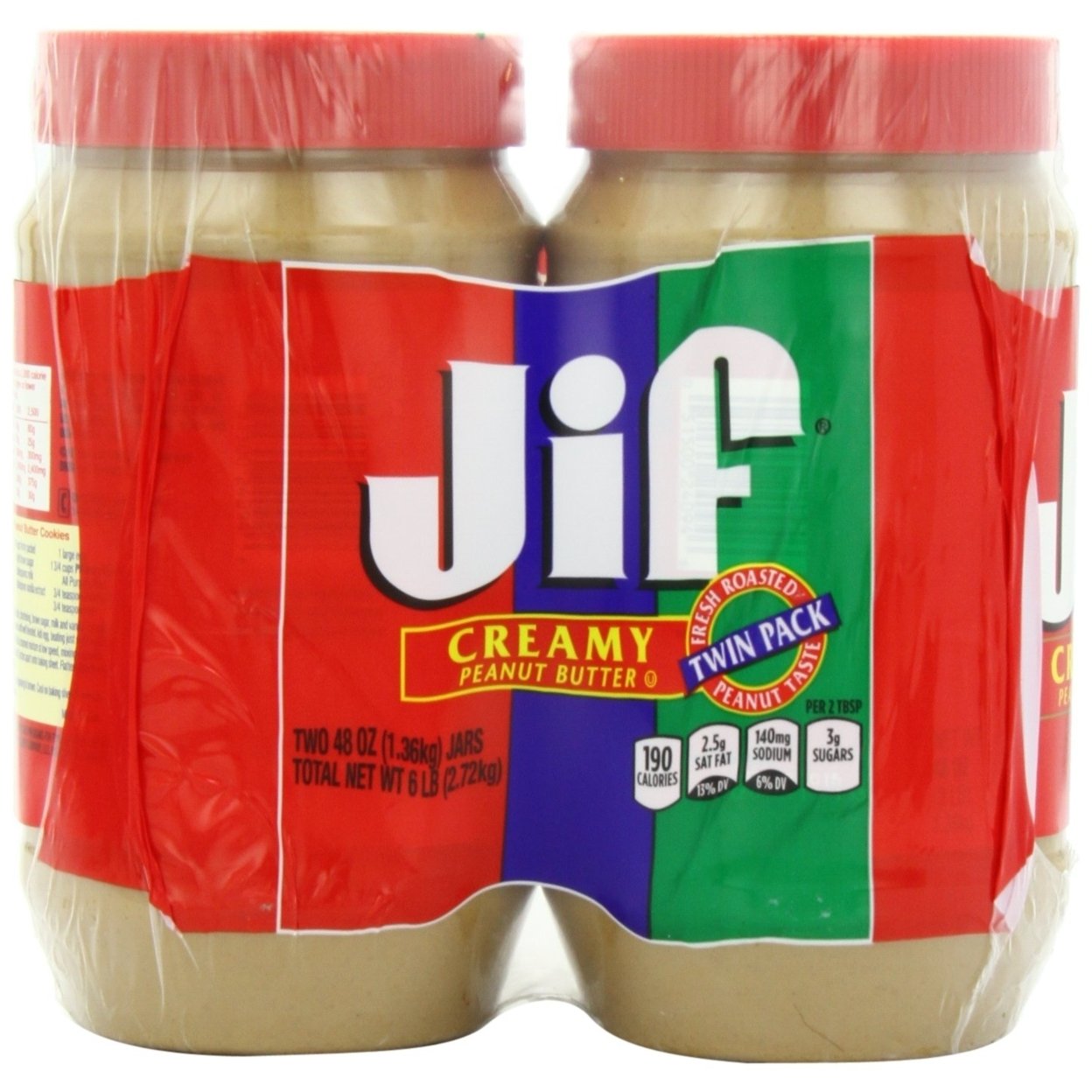 Jif Creamy Peanut Butter, 48 Ounce (Pack Of 2)