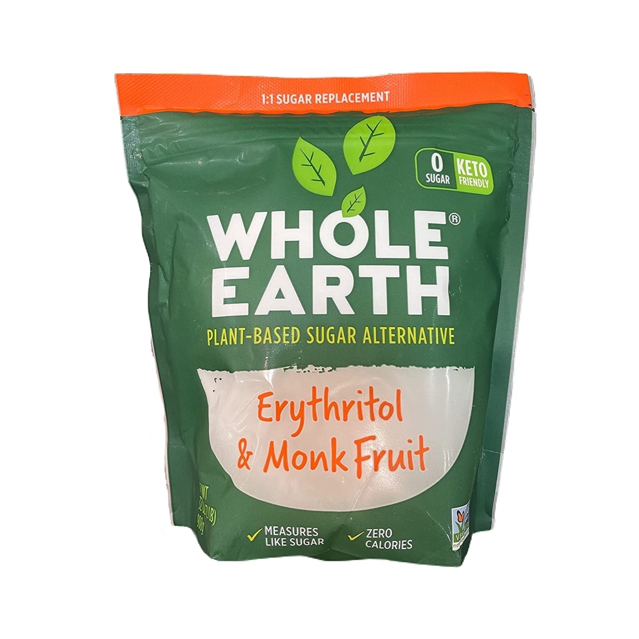 Whole Earth Plant-Based Sugar Alternative, Erythritol & Monk Fruit, 32 Ounce
