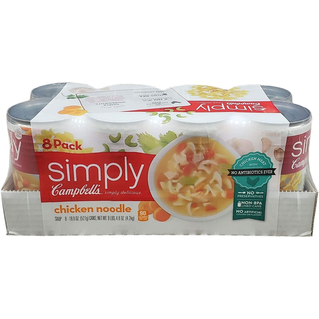 Campbell's Simply Chicken Noodle Soup, 18.6 Ounce (Pack Of 8)