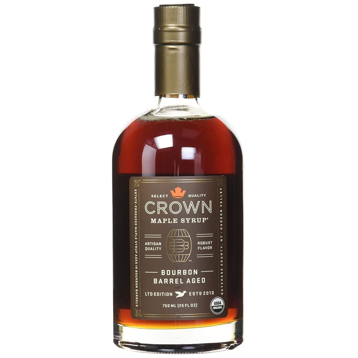 Crown Bourbon Barrel Aged Maple Syrup With Robust Flavor, 25 Fluid Ounce