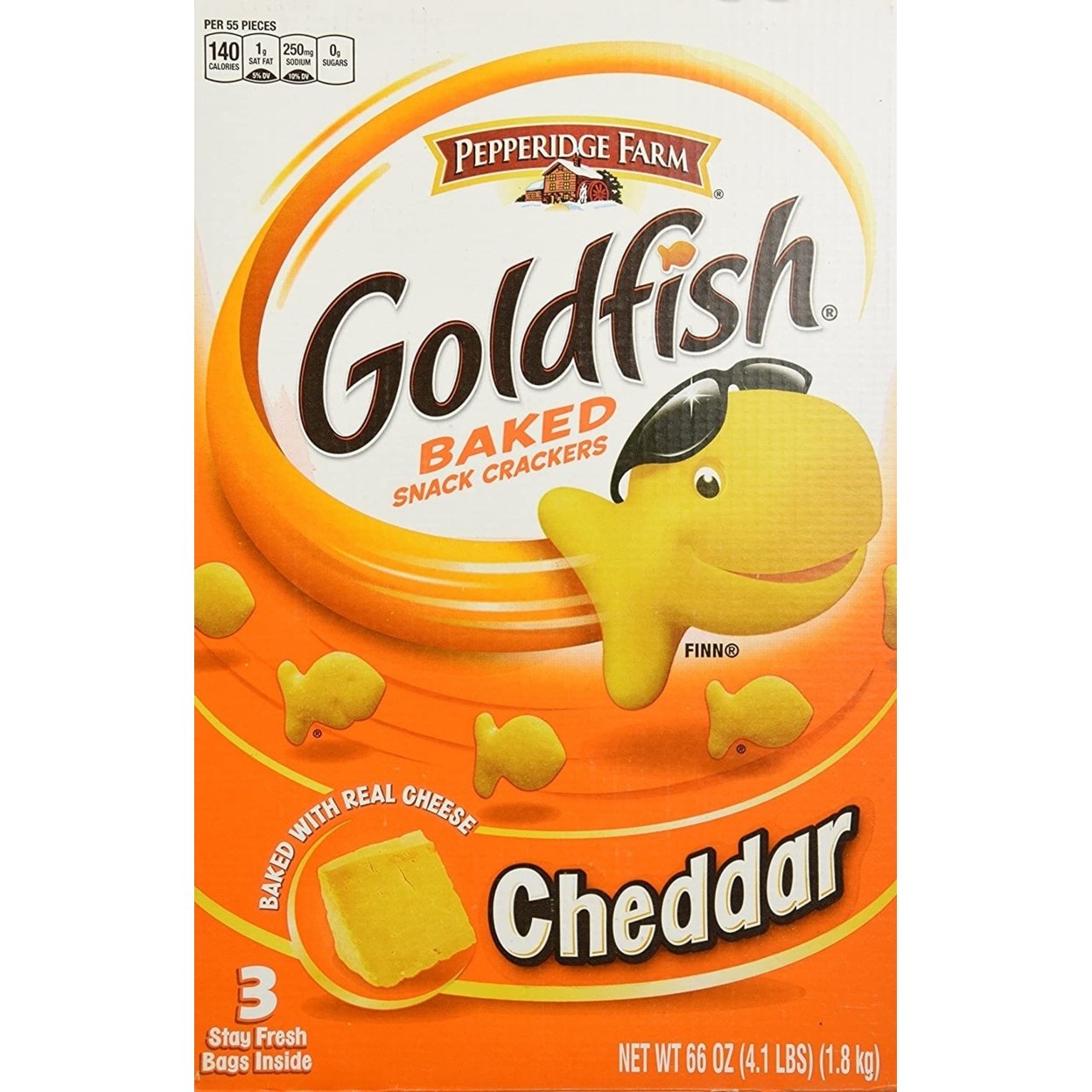 Goldfish Baked Snack Crackers, Cheddar, 66 Ounce