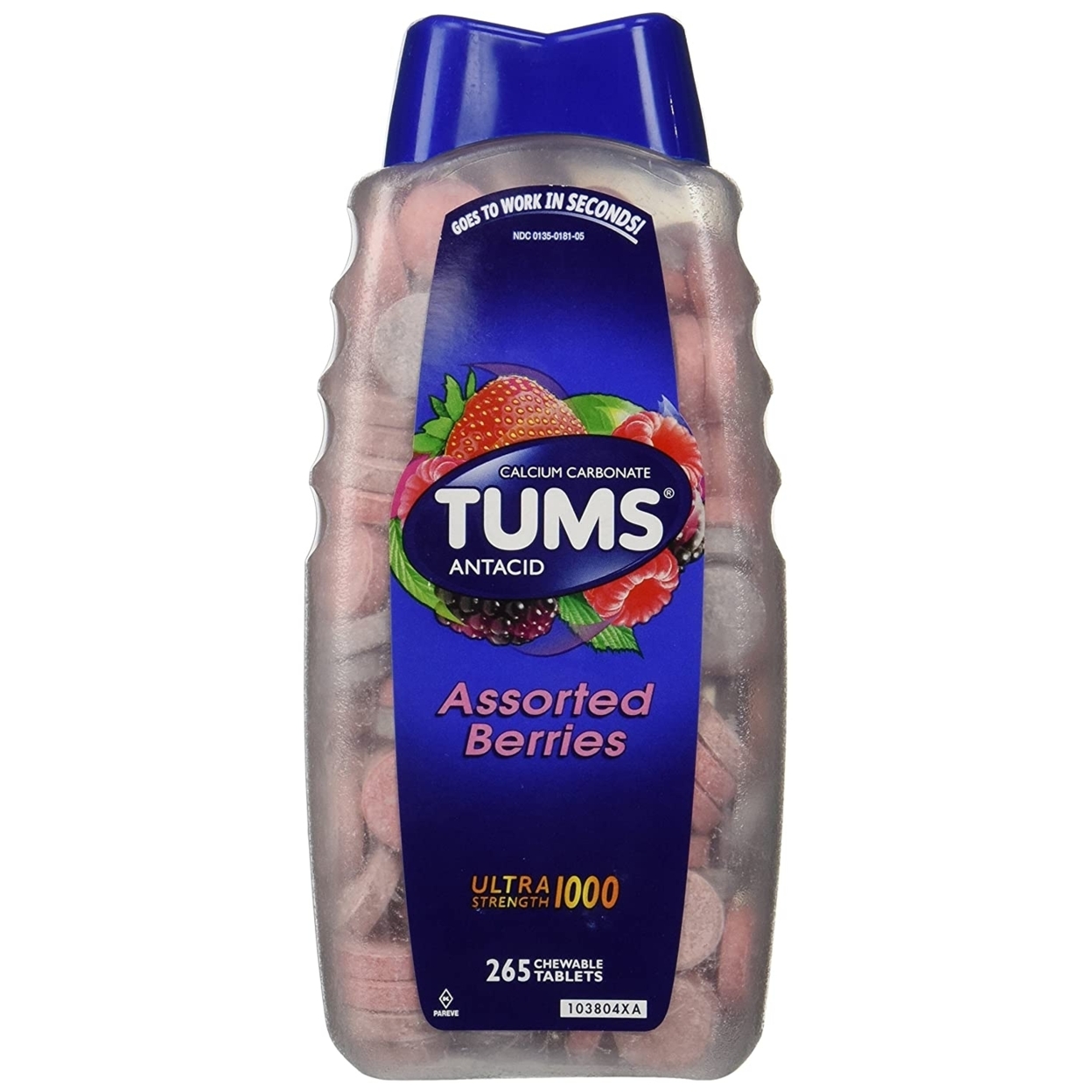 Tums Ultra Assorted Berries 265 Tablets