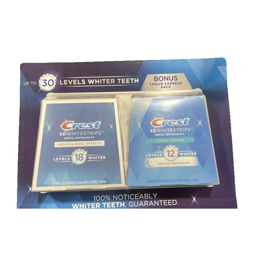Crest 3D Whitestrips (40 Count) With Bonus 1 Hour Express Pack (20 Count)