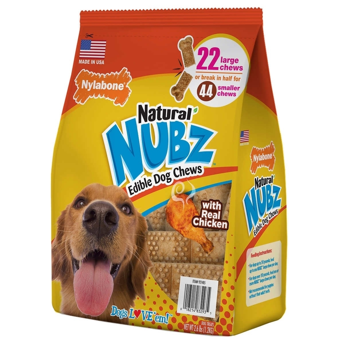 Nylabone NUBZ Dog Chews, 22 Count