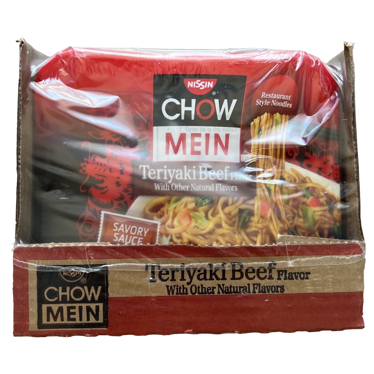 Nissin Chow Mein Noodles, Teriyaki Beef, 2.73 Ounce (8 Count)
