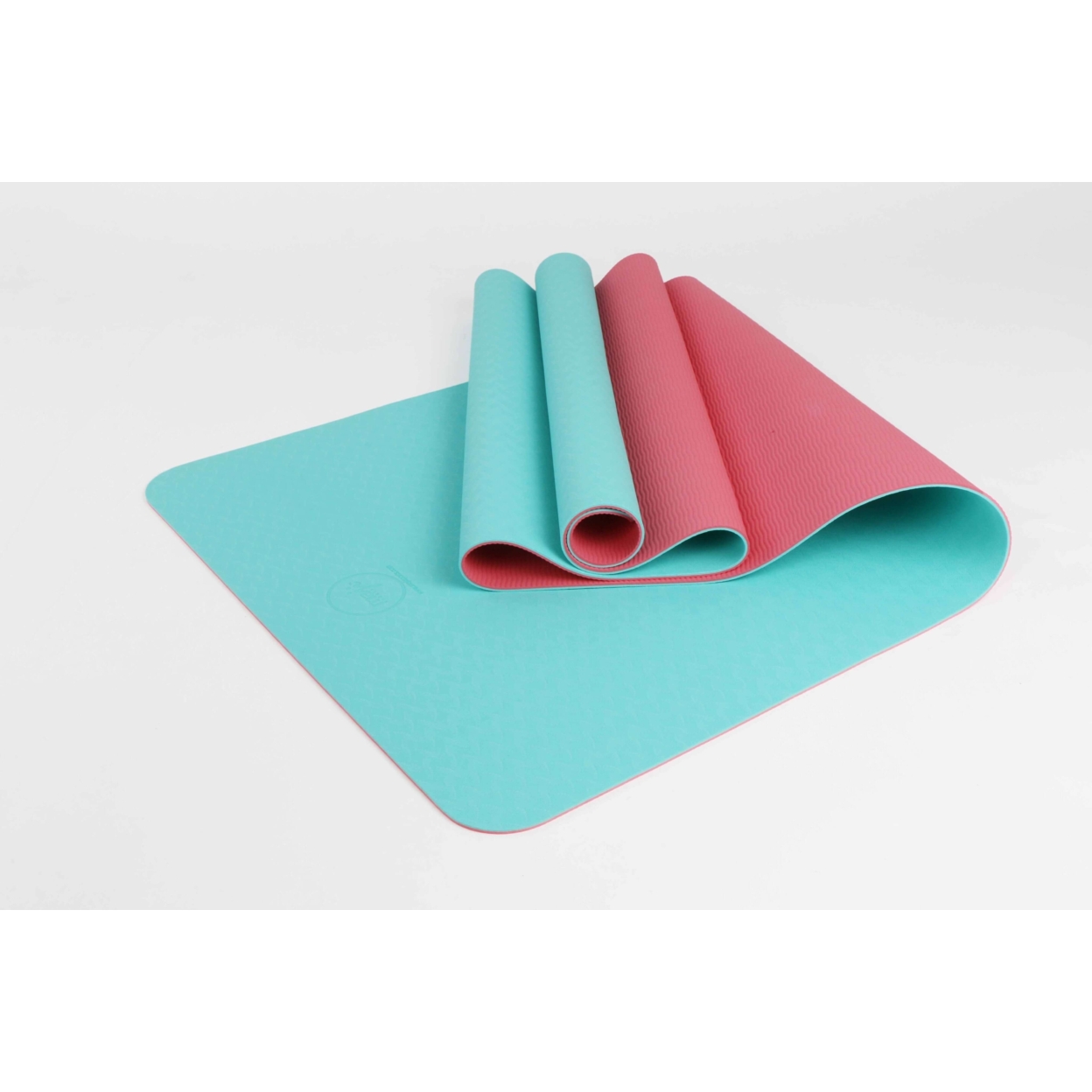 2-Tone TPE Premium Yoga Mat - Blue/Pink