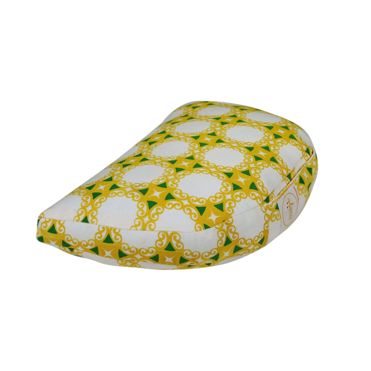 Om Zafu Yoga Meditation Pillow - Yellow Green Tile