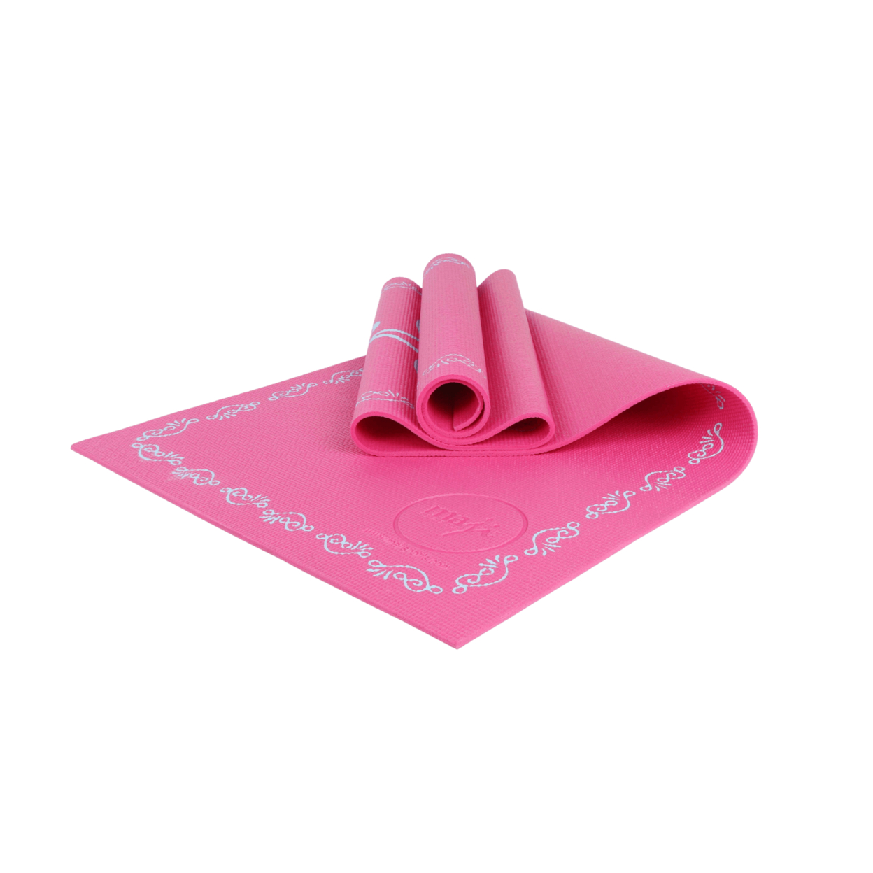 Printed PVC Yoga Mat - Pink