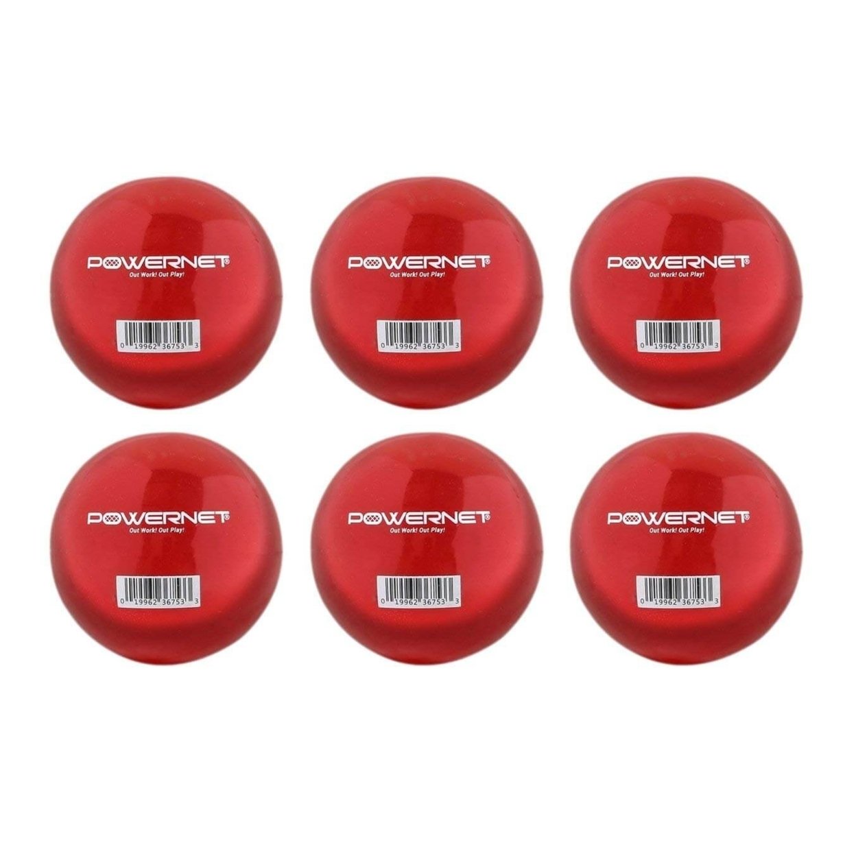 Weighted Hitting Batting Training Balls (6 Pack) - 2.8 16oz Red