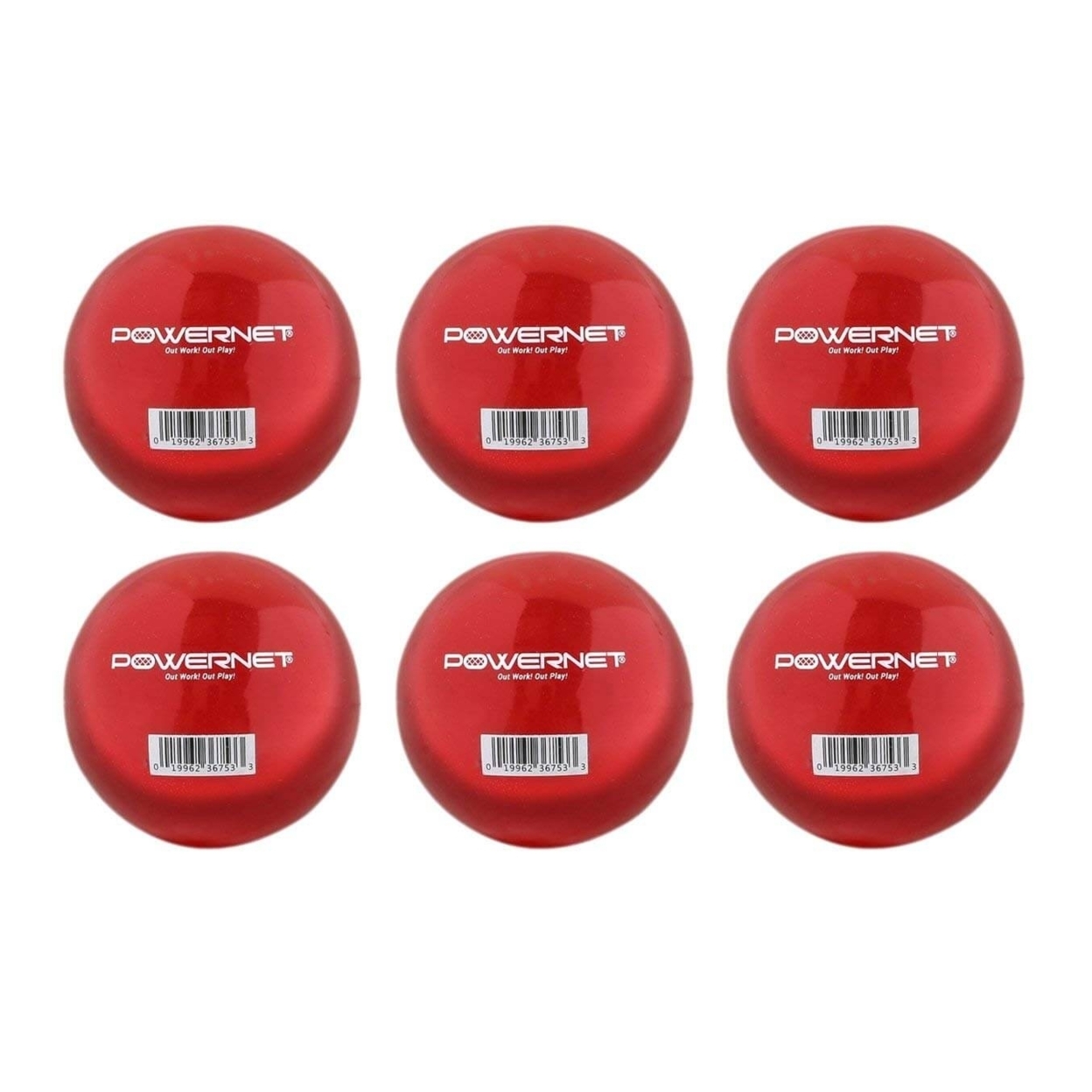 Weighted Hitting Batting Training Balls (6 Pack) - 3.2 16oz Red