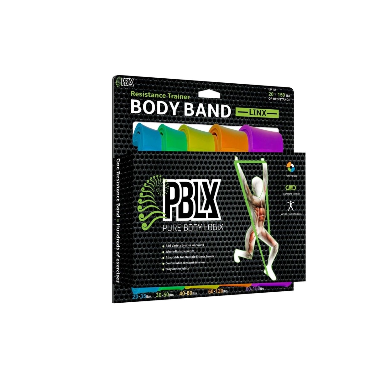 PBLX Deluxe Body Bands Bundle 20-150 Lbs