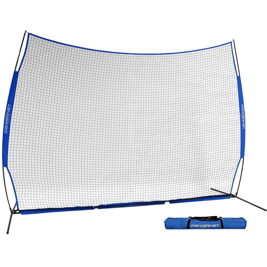 PowerNet 12x9 Ft Sports Barrier Net For Player & Property Protection (1021) - Royal Blue