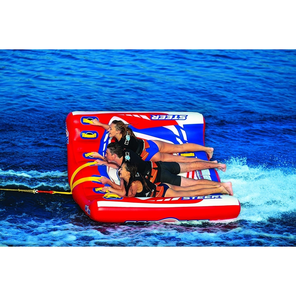 WOW Sports Power Steer 3 Person 3P Steerable Deck Tube (22-WTO-3975)