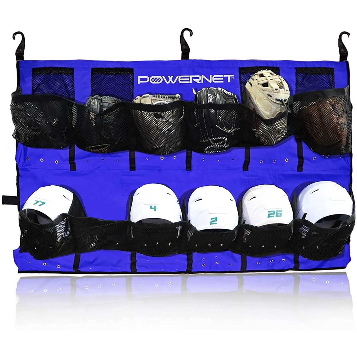 PowerNet PowerPro Hanging Helmet Organizer Bag With Roll-Up Portability (1168) - Black