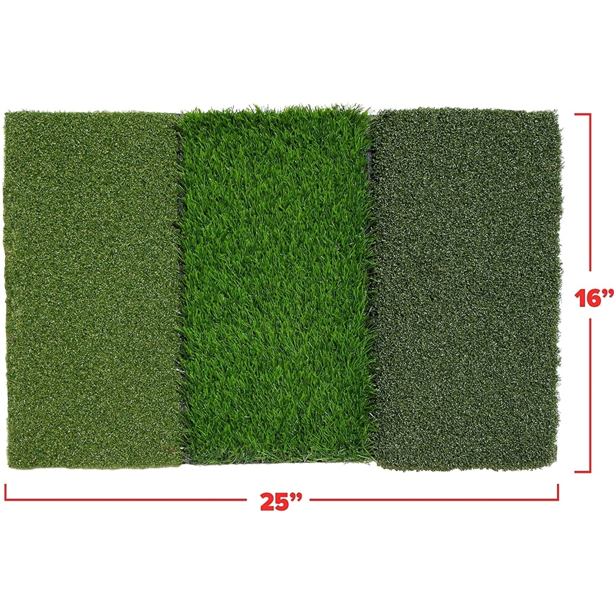 PowerNet Artificial Tri-Turf Grass Golf Hitting Practice Mat For Improving Your Swing (1159)