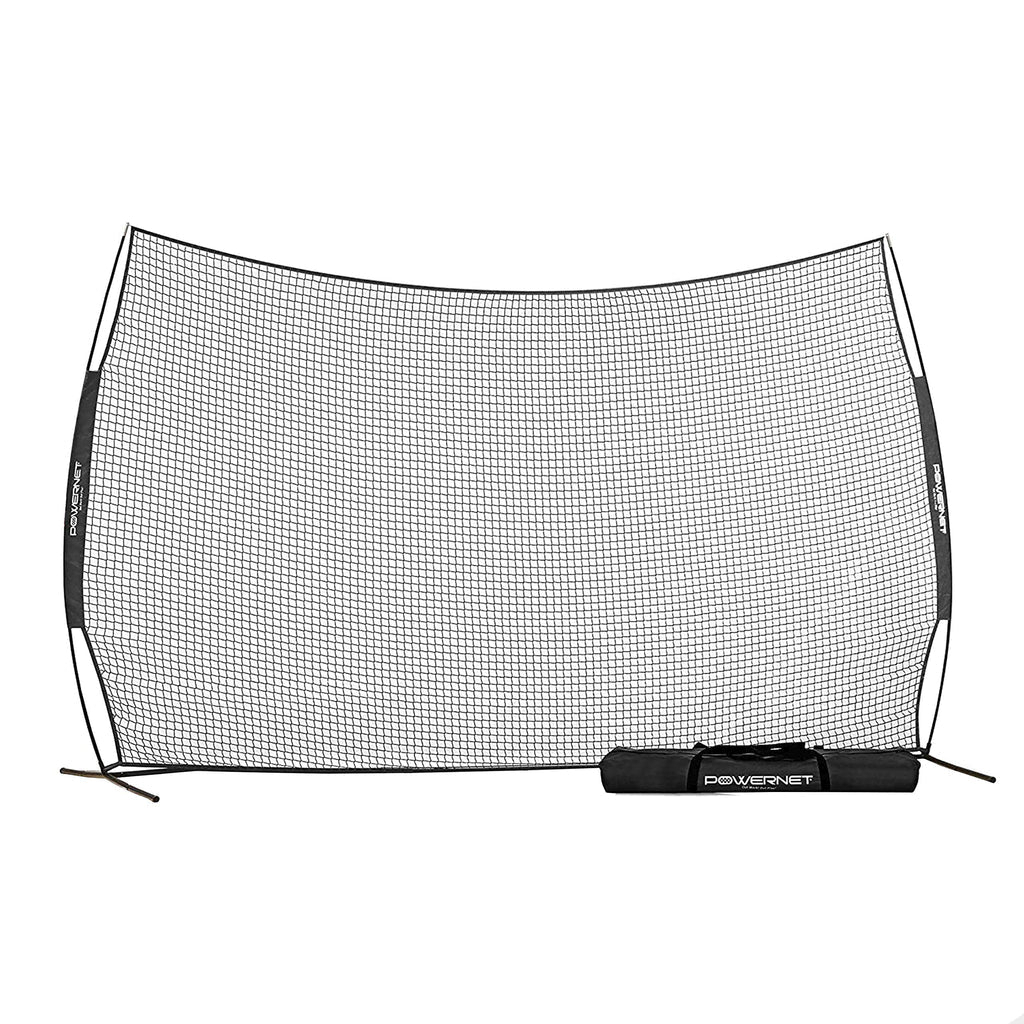 PowerNet 16x10 Ft Sports Barrier Net With Large Protection Safety Backstop (1153) - Royal Blue