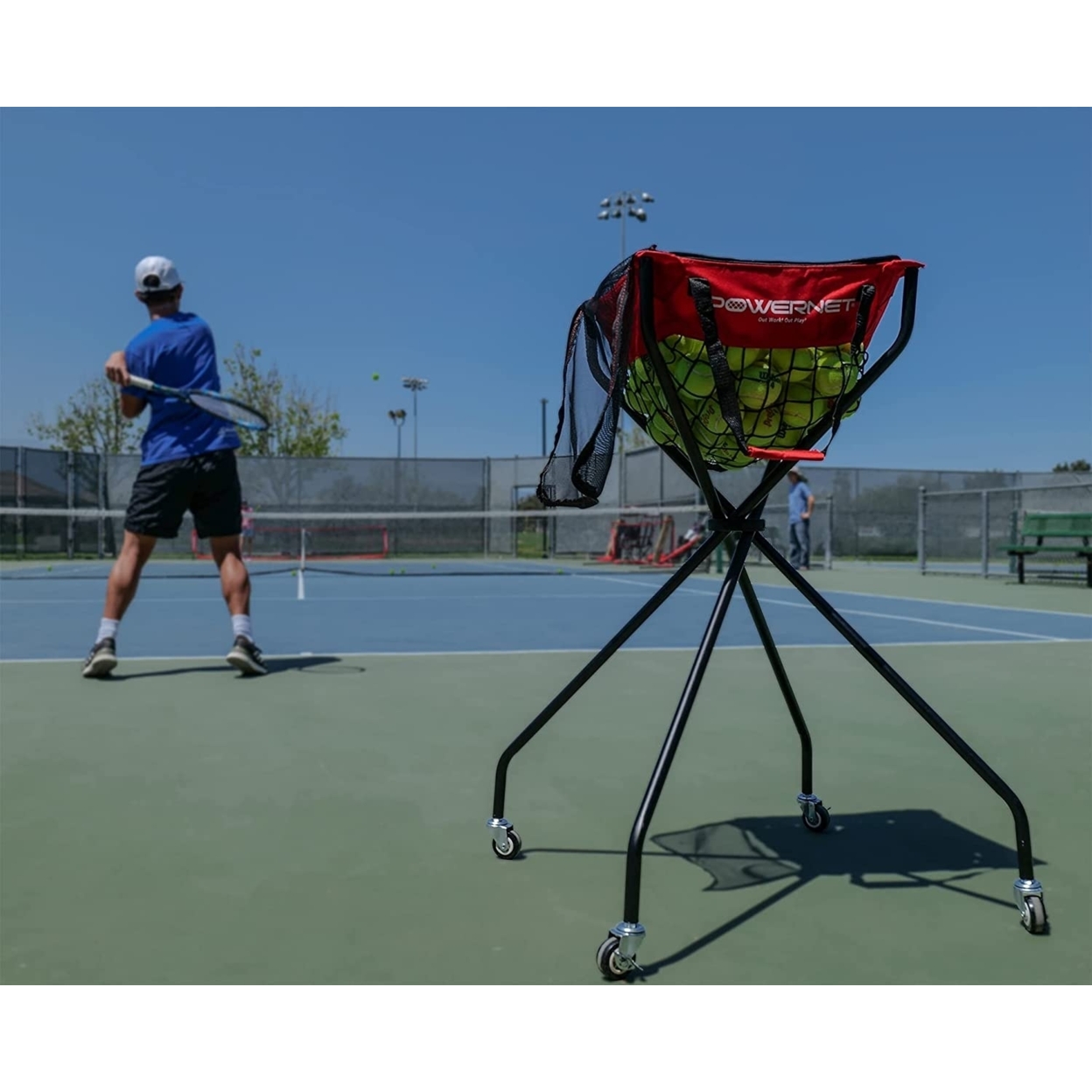 PowerNet Wheeled Court Caddy For Tennis Baseball Softball (1195)