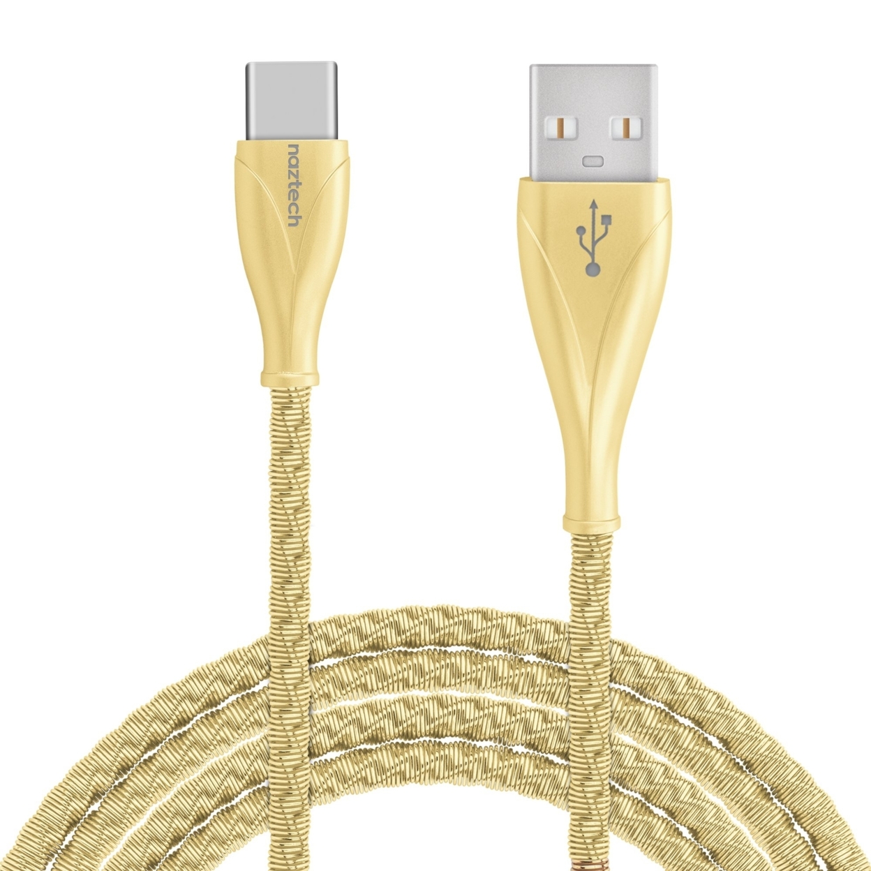 Naztech Elite Series USB-C To USB-A Metal Cable 4ft (ELITEUSB-PRNT) - Gold