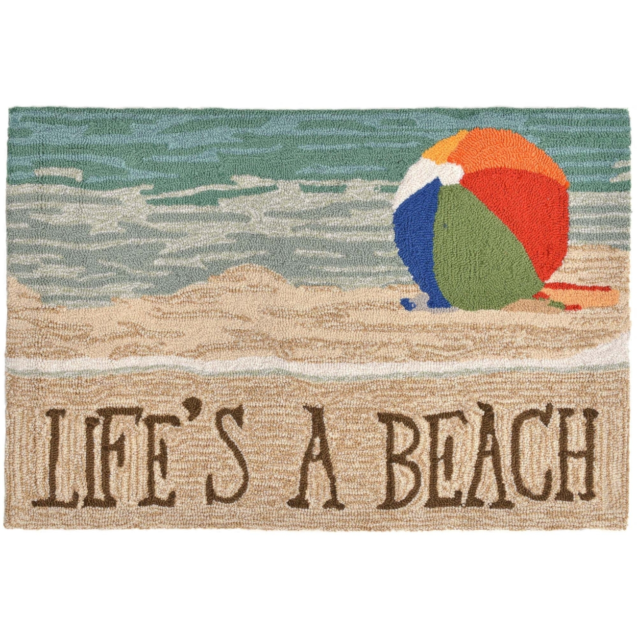 Liora Manne Frontporch Life's A Beach Indoor Outdoor Area Rug Sand - 2'6 X 4'