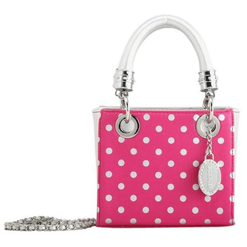 SCORE! Jacqui Classic Top Handle Crossbody Satchel - Pink And Silver