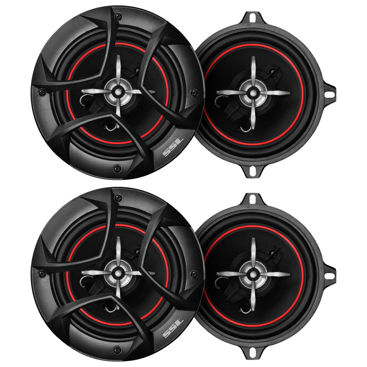 (Qyt 2) Sound Storm Laboratories 5.25 Inch Car Speakers - 250 Watts Of Power Per Pair, 125 Watts Each, Full Range, 3 Way, Sold In Pairs