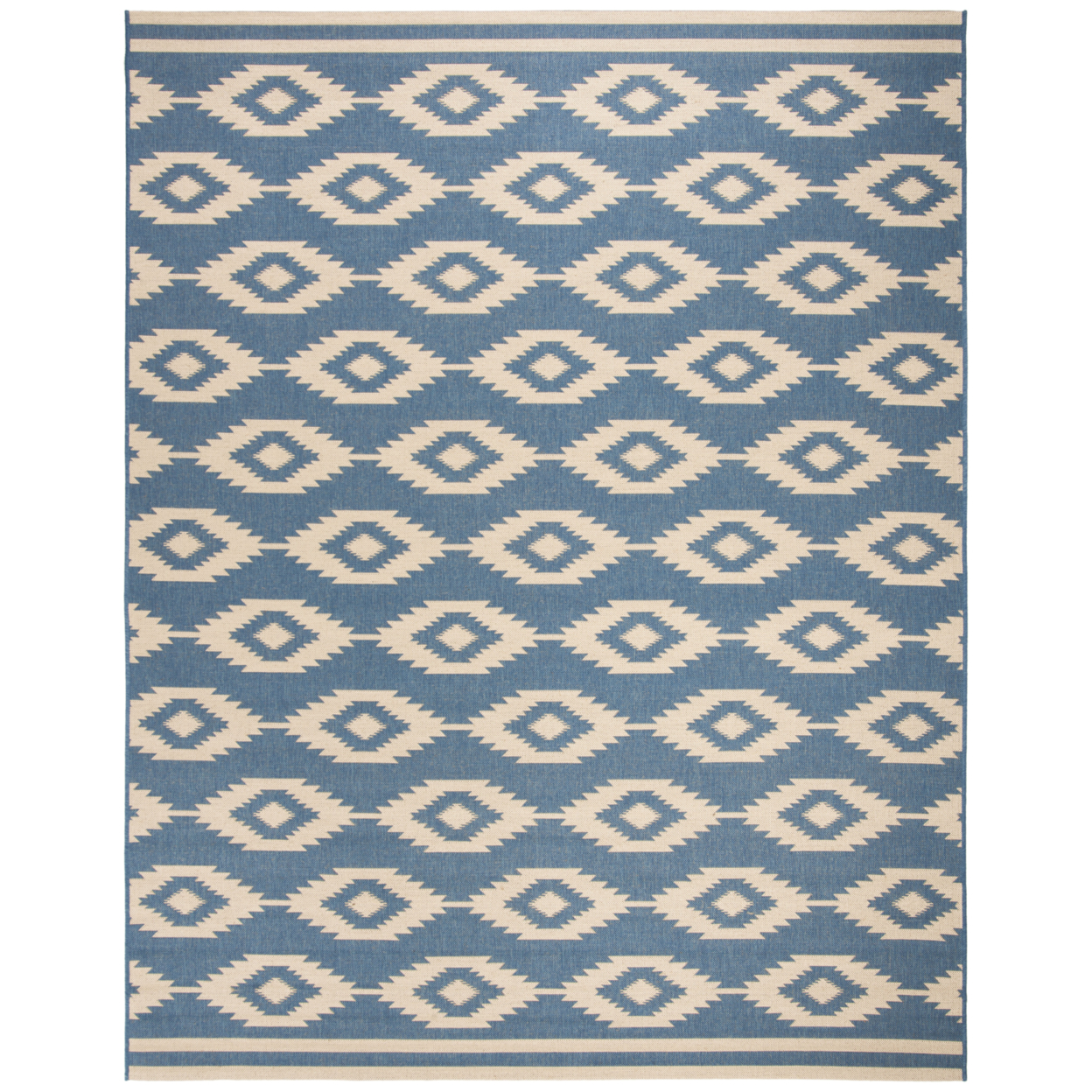 SAFAVIEH Indoor Outdoor BHS171N Beach House Cream / Blue Rug