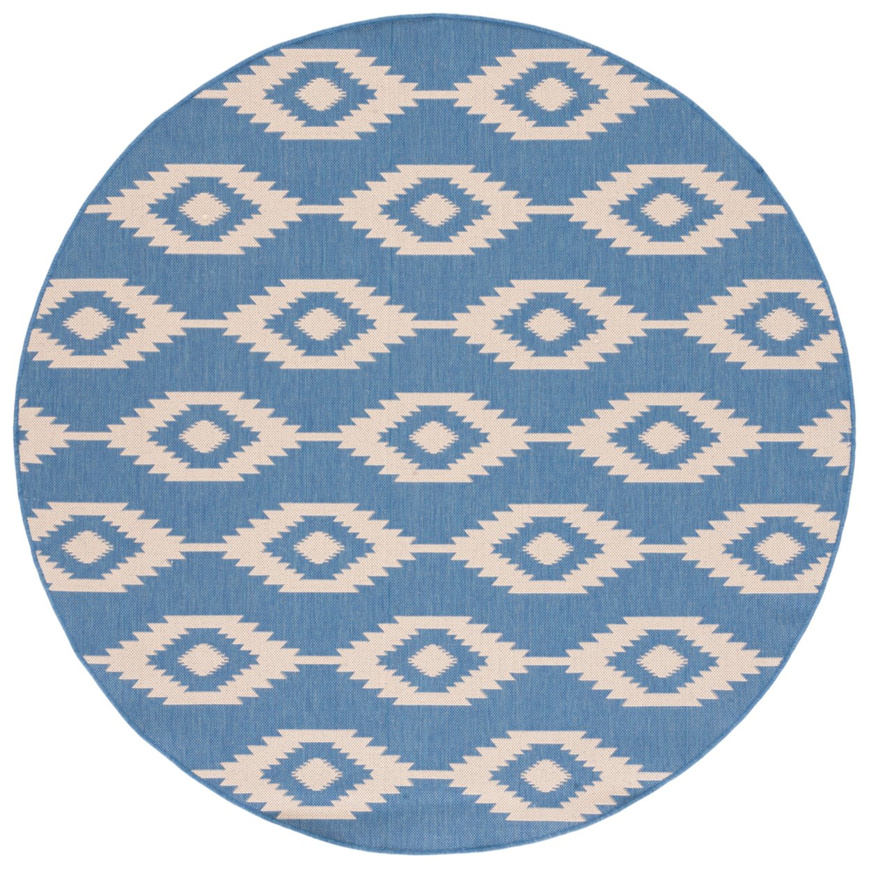 SAFAVIEH Indoor Outdoor BHS171N Beach House Cream / Blue Rug