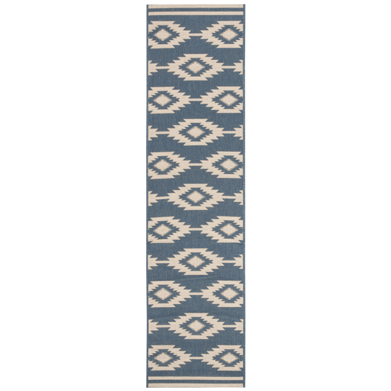 SAFAVIEH Indoor Outdoor BHS171N Beach House Cream / Blue Rug