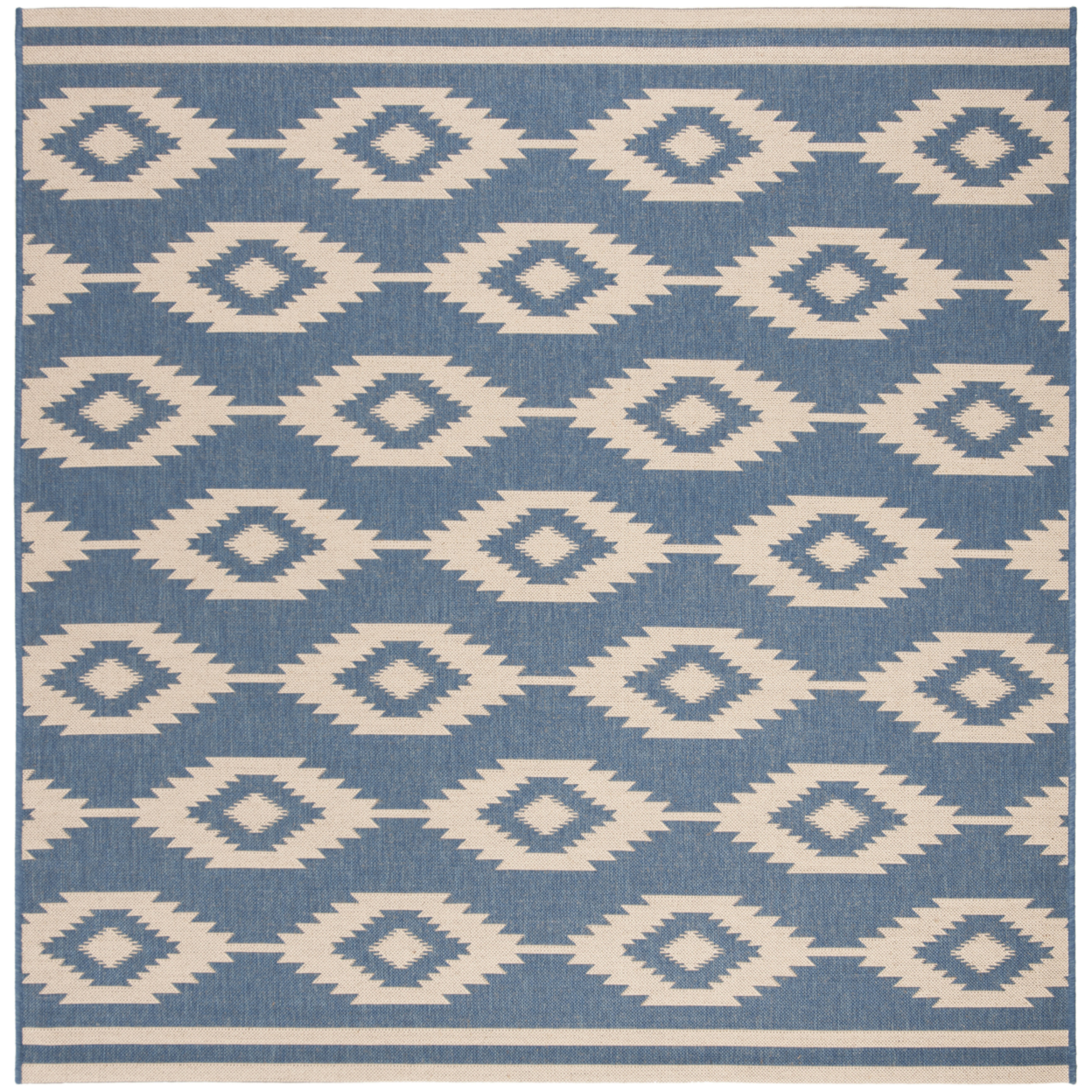 SAFAVIEH Indoor Outdoor BHS171N Beach House Cream / Blue Rug