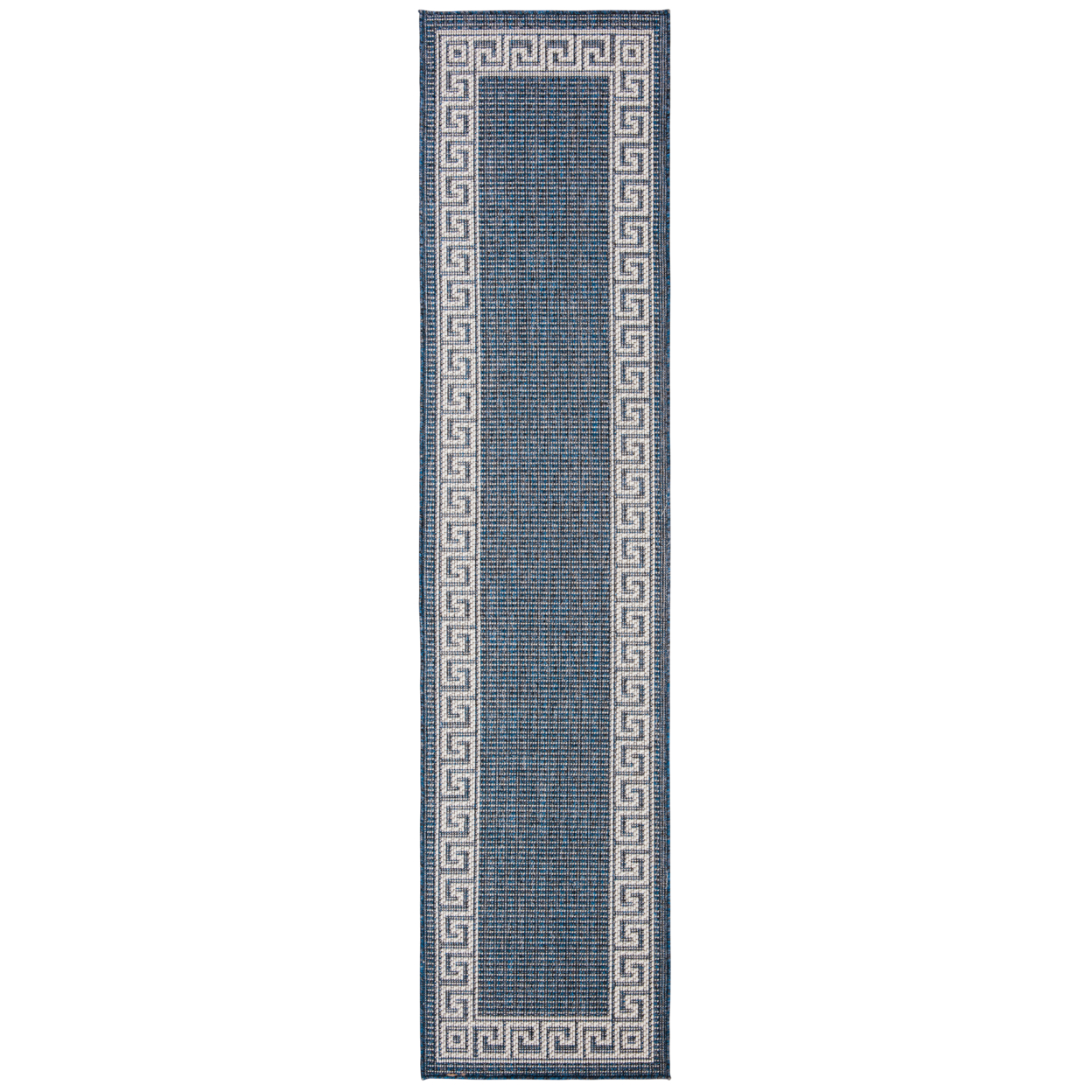 SAFAVIEH Indoor Outdoor BMU820M Bermuda Dark Blue / Ivory Rug