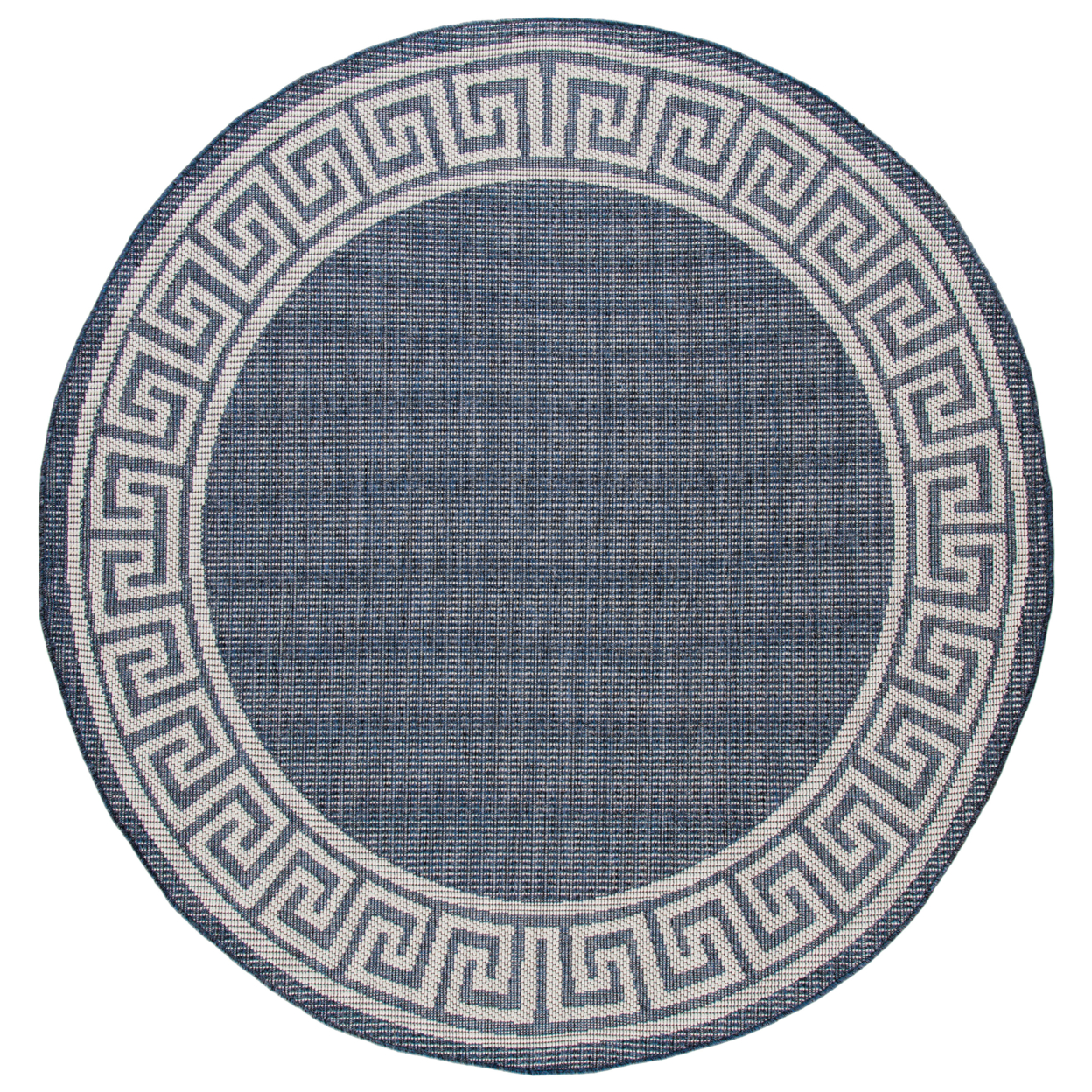 SAFAVIEH Indoor Outdoor BMU820M Bermuda Dark Blue / Ivory Rug