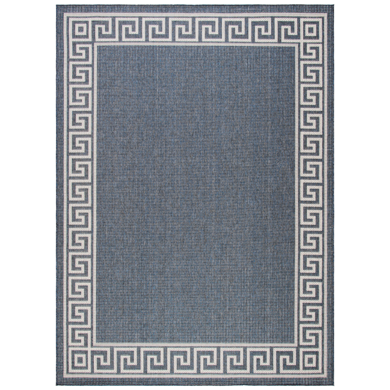 SAFAVIEH Indoor Outdoor BMU820M Bermuda Dark Blue / Ivory Rug